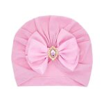 Chapeau indien avec n?ud papillon en biscuits brillant pour bb, casquettes en coton doux pour la peau, ...
