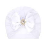 Chapeau indien avec n?ud papillon en biscuits brillant pour bb, casquettes en coton doux pour la peau, ...