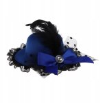 Chapeau melon vintage pour poupe a large bord en bleu 1 / 3