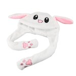 Chapeau avec oreilles de lapin en mouvement, lapin, cochon, poulet, blanc, amusant, animaux, chapeaux ... Chapeau avec oreilles de lapin en mouvement, lapin, cochon, poulet, blanc, amusant, animaux, chapeaux ...