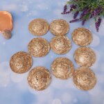 Chapeau de paille 10 pièces, mini chapeau de poupée, ornement pour salon Chapeau de paille 10 pièces, mini chapeau de poupée, ornement pour salon