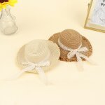 Chapeau de paille fait a la main pour maison de poup�e, chapeau de soleil pour 1 / 6 accessoires de d�coration ...