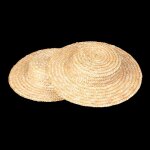 Chapeau de paille tissé a la main pour maison de poupée 1 / 6, accessoires de décoration, 1 pièce Chapeau de paille tissé a la main pour maison de poupée 1 / 6, accessoires de décoration, 1 pièce