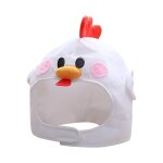 Chapeau de poulet en peluche, accessoires de dessin anim, chapeau de poussin en peluche, costume cosplay, ...