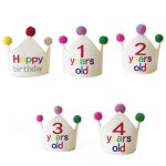Chapeau de princesse avec couronne pour bb, casquette de fte d'anniversaire, couvre - chef de princesse, ...