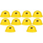 Chapeaux rigides de construction pour enfants, 10 pièces, chapeaux jaunes pour robe de soirée Chapeaux rigides de construction pour enfants, 10 pièces, chapeaux jaunes pour robe de soirée
