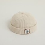 Chapeau sans bord en velours ctel pour bb, casquette docker pour tout - petit, lettre vintage, solide, ...