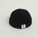 Chapeau sans bord en velours ctel pour bb, casquette docker pour tout - petit, lettre vintage, solide, ...