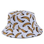 Chapeau seau imprim banane 3d pour bb fille, casquette d't hip hop de haute qualit, panama, pche ...