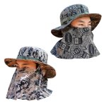 Chapeau de soleil d'�t� avec corde coupe - vent pour homme, camouflage, protection solaire, pour p�cheur, ...