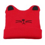 Chapeau tricot pour bb, garon et fille, automne, hiver, chaud, chat, dessin anim, en laine, cadeau ...