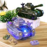 Char de combat electrique tlcommand, tir raliste avec lumires, jouets militaires rc, cadeau pour ...