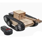 Char de combat rc en bois 26. 7cm, jouets de guerre militaire, t�l�commande interactive, voiture de course ...