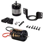 De charbon externe 540 moteur bross 80t avec rducteur 1:5 pour remorque 1 / 14 1 / 10 rc car crawler ...
