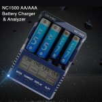 Chargeur de batterie intelligent nc1500, dchargeur et analyseur a 4 fentes pour piles aa / aaa ni - ...