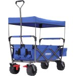 Chariot a bras pliable avec toit utilitaire pliable avec 2 poches en filet et une poche ext�rieure jusqu'� ...