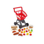 Chariot de courses jouet ecoiffier - panier rouge avec 20 aliments