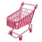 Chariot de courses miniature rose réaliste pour filles, accessoires pour maison de poupée, kit interactif ... Chariot de courses miniature rose réaliste pour filles, accessoires pour maison de poupée, kit interactif ...