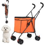 Chariot de courses pliable et robuste - grande capacit de 27, 2 kg - chariot de plage avec roues tout ...