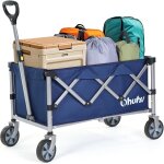 Chariot de courses pliable avec roulettes, capacité de 85 l, tissu oxford 600d, très résistant et portable ... Chariot de courses pliable avec roulettes, capacité de 85 l, tissu oxford 600d, très résistant et portable ...