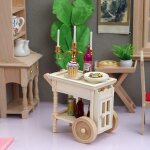 Chariot de cuisine miniature pour maison de poupée 1:12, ensemble de mini chariot de cuisine a deux niveaux, ... Chariot de cuisine miniature pour maison de poupée 1:12, ensemble de mini chariot de cuisine a deux niveaux, ...