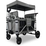 Chariot family cruiser gris, l'original, chariot de jardin pliable, homologu en - 1888, 4 enfants, banquette ...