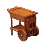 Chariot a manger miniature en bois, bricolage soi - mme, accessoires paysagers pour maison de poupe, ...