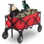 Chariot a roulettes tout terrain, poignée réglable, chariot de plage pliable pour extérieur camping festival, ... Chariot a roulettes tout terrain, poignée réglable, chariot de plage pliable pour extérieur camping festival, ...