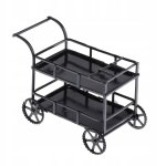 Chariot de service miniature pour salle a manger, accessoires pour maison de poupée 1 / 12 Chariot de service miniature pour salle a manger, accessoires pour maison de poupée 1 / 12