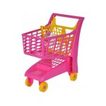 Chariot supermarche rose et jaune - h poignee 47cm - panier a roulettes - jouet imitation enfant - course ... Chariot supermarche rose et jaune - h poignee 47cm - panier a roulettes - jouet imitation enfant - course ...