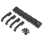 Charnires et poignes de porte en plastique noir, 1 ensemble, pour 1:10 rc crawler traxxas trx4