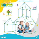 Chteau de construction de fort pour enfants, jeu 3d, blocs de construction de maison, tentes d'intrieur, ...