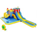 Ch�teau gonflable enfant 6 en 1 - toboggan, trampoline, panier basket - ball, piscine, mur, pistolet ...