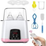 Chauffe - biberon electrique, strilisateur a vapeur multifonctionnel a double biberon avec ecran tactile ...