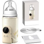 Chauffe - biberon portable pour bb en dplacement, avec 6 niveaux de temprature, rechargeable par ...