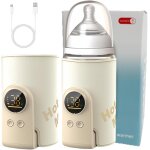 Chauffe - biberon portable pour bébé avec ecran lcd, charge usb, 6 températures réglables de 38 a 50 ... Chauffe - biberon portable pour bébé avec ecran lcd, charge usb, 6 températures réglables de 38 a 50 ...