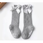 Chaussettes antidérapantes en coton pour bébé, bas de princesse a rayures de couleur pure, avec nâ¿ud ... Chaussettes antidérapantes en coton pour bébé, bas de princesse a rayures de couleur pure, avec nâ¿ud ...