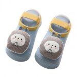 Chaussettes antid�rapantes pour enfants, 1 paire, chaussures de sol pour b�b�s, motif animal de dessin ...