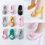 Chaussettes antidrapantes a semelle souple en caoutchouc pour bbs filles, chaussons en coton epais ...