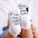 Chaussettes en coton antid�rapantes pour b�b�, dictons amusants, avec pince, si vous pouvez lire ces ...