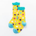 Chaussettes d'et� en coton pour b�b�, 1 paire, nouveau - n�, couleur unie, a pois, bas a la mode, bouche ...