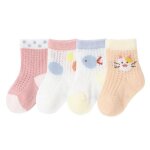 Chaussettes invisibles pour bbs et enfants - chaussures d't confortables en coton, couleurs assorties, ...