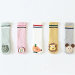 Chaussettes de sol antid�rapantes pour b�b�, 1 paire, douces et epaisses, motif animal de dessin anim�, ...