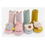 Chaussettes de sol antidérapantes en coton doux pour bébé, pantoufles pelucheuses, chaudes et epaisses, ... Chaussettes de sol antidérapantes en coton doux pour bébé, pantoufles pelucheuses, chaudes et epaisses, ...