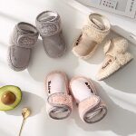 Chaussons de neige antidrapants pour bbs filles et garons, 1 paire, chaussons chauds et doux, chaussettes, ...