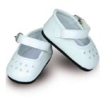 Chaussures a bride blanches poupée 39 / 40cm (39 / 40 cm) Chaussures a bride blanches poupée 39 / 40cm (39 / 40 cm)
