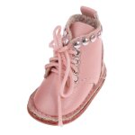 Chaussures en cuir pu rose tendance pour poupe blythe 12 pouces, bottes a lacets, nouvelle collection ...