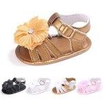 Chaussures d'été pour bébés filles, chaussures de princesse a semelle souple, motif de fleurs blanches, ... Chaussures d'été pour bébés filles, chaussures de princesse a semelle souple, motif de fleurs blanches, ...