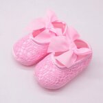 Chaussures d't a noeud papillon pour bbs filles, chaussures souples a semelles souples antidrapantes, ...