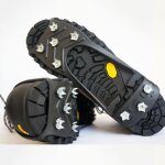 Chaussures de marche antidrapantes pour camping et plein air, 1 paire, crampons de glace pour escalade ...